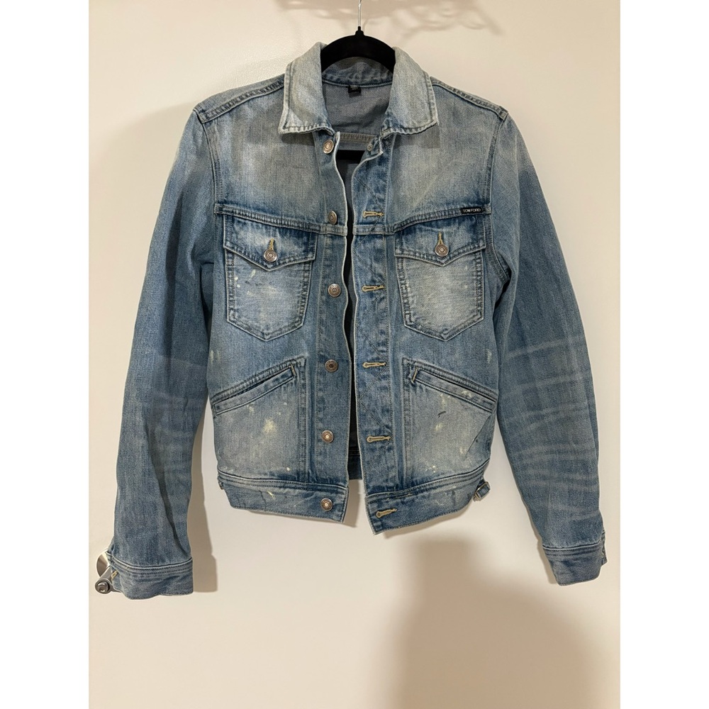 Tom ford light wash Denim Jacket S EUC
